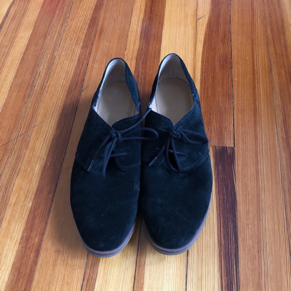 Franco Sarto black suede oxford women’s 10